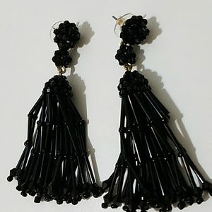 Jcrew black beaded earrings